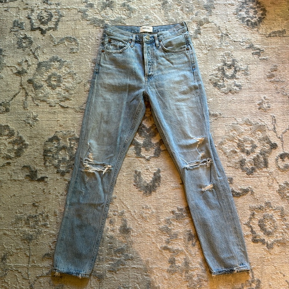Agolde jamie high rise classic jean in shakedown